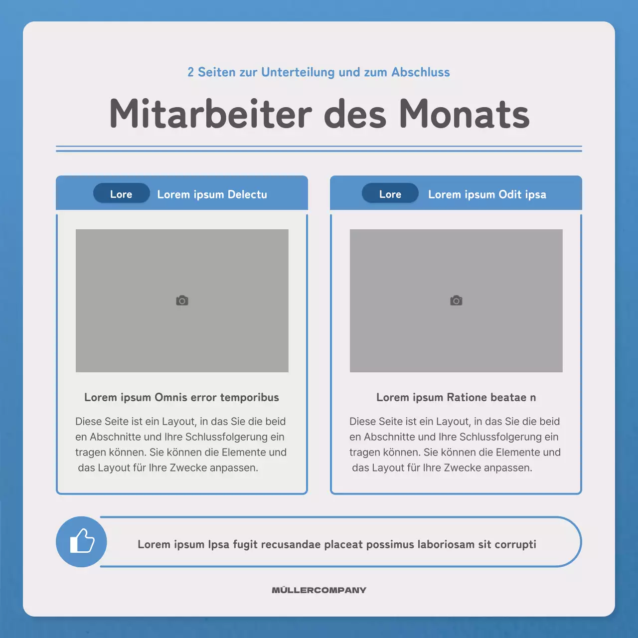 Ein einfacher Brief in blauer und marineblauer Newsletter-Post