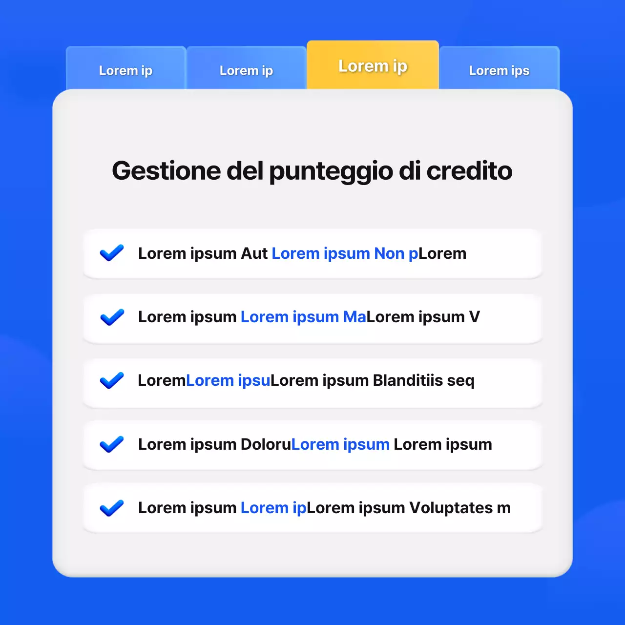 Promuovere la semplice applicazione fintech di gestione del credito di Blue