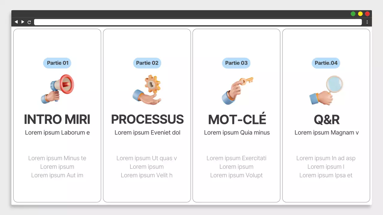 Matériel de formation simple en blanc et noir sur le lieu de travail