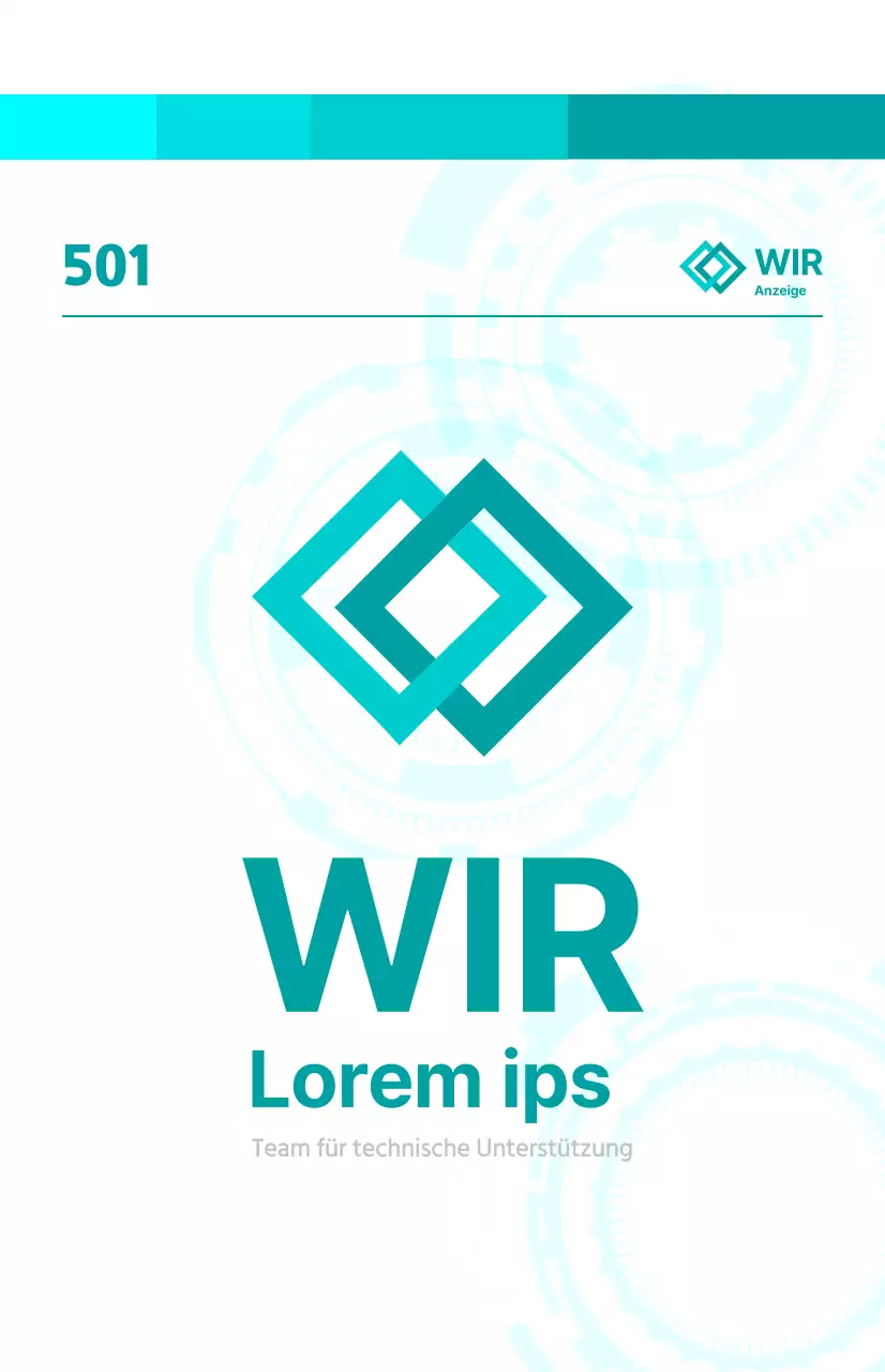 Helles Konzept Unternehmensleitfaden mit mechanischen Grafiken