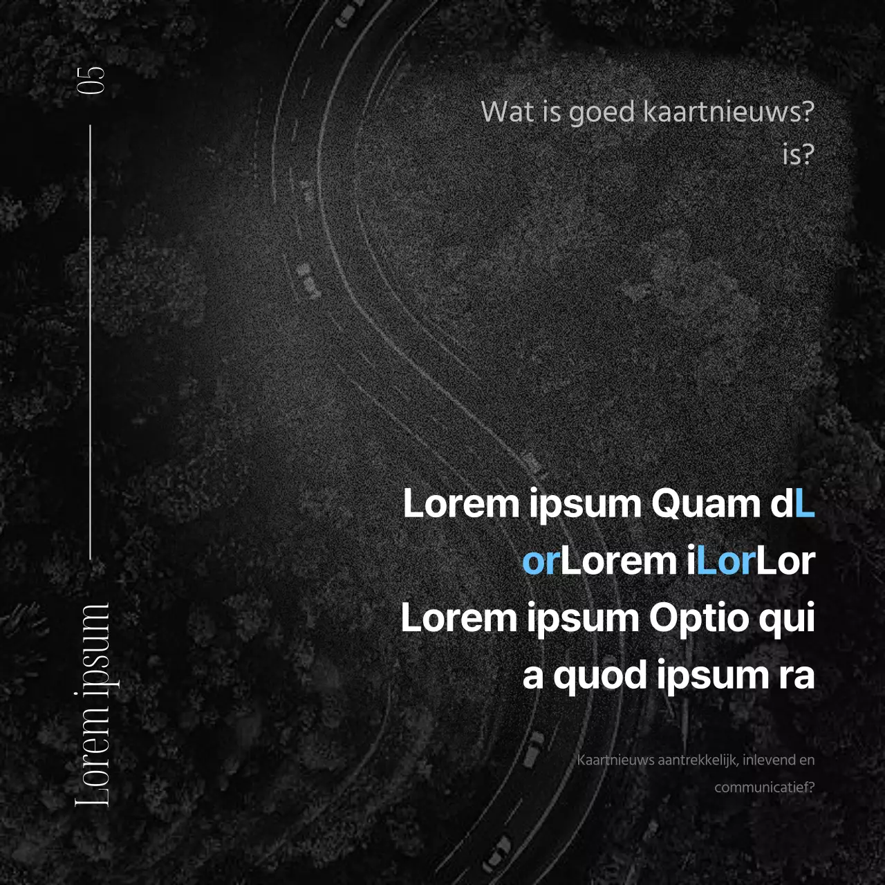 Een moderne zakelijke post in zwart en lichtblauw