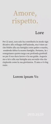 Targa di ringraziamento di classe con oro e foglie