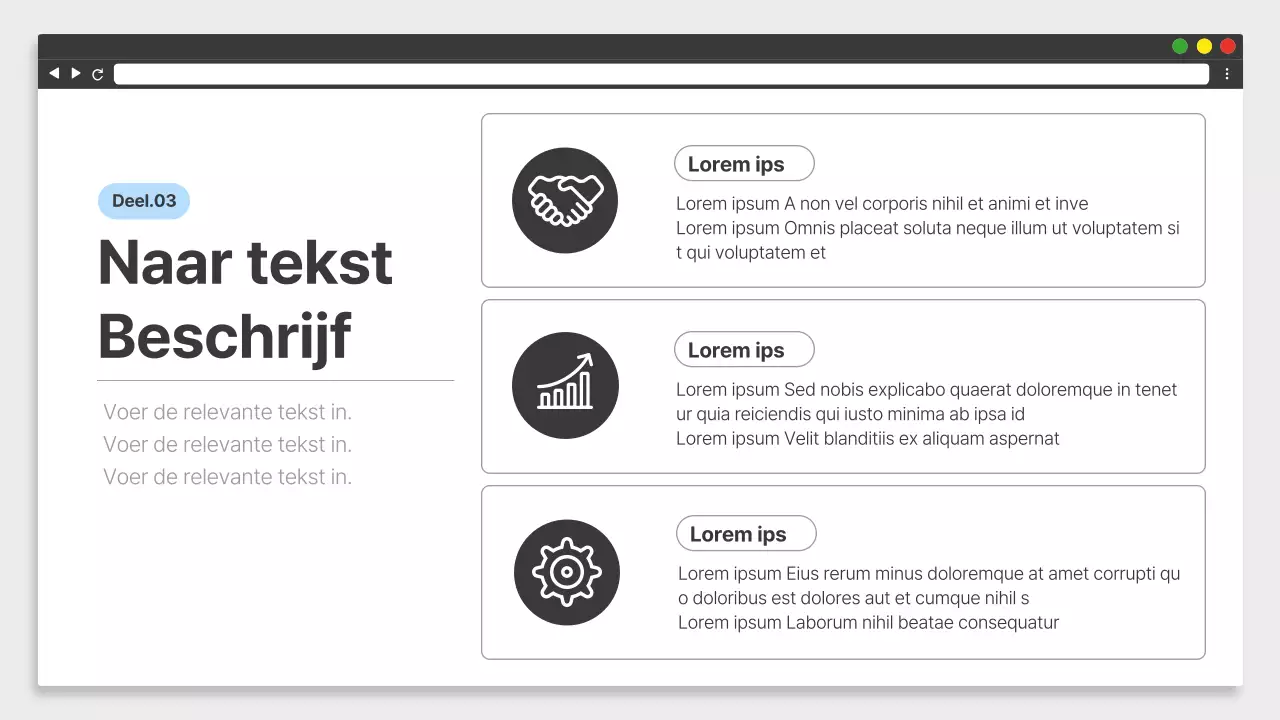 Eenvoudig wit en zwart trainingsmateriaal voor zakelijke werkplekken