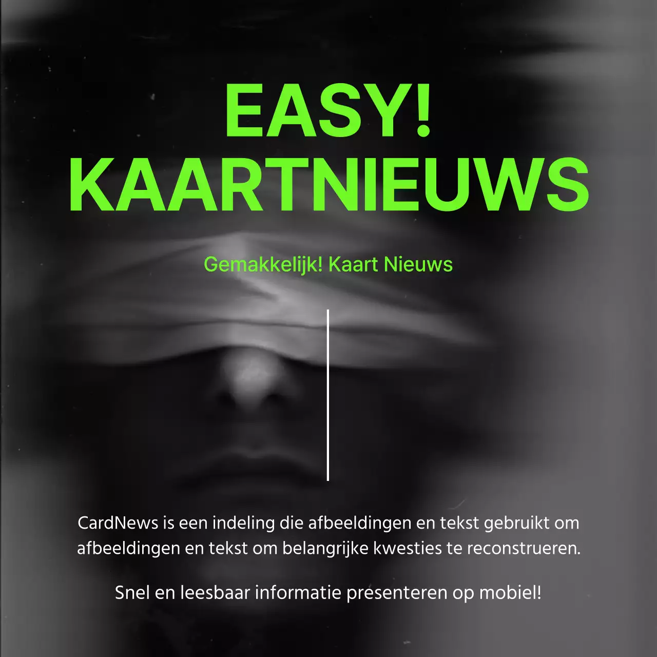 Modern en trendy voorstel voor cardnews sjabloon in marineblauw en fluorescerende kleuren