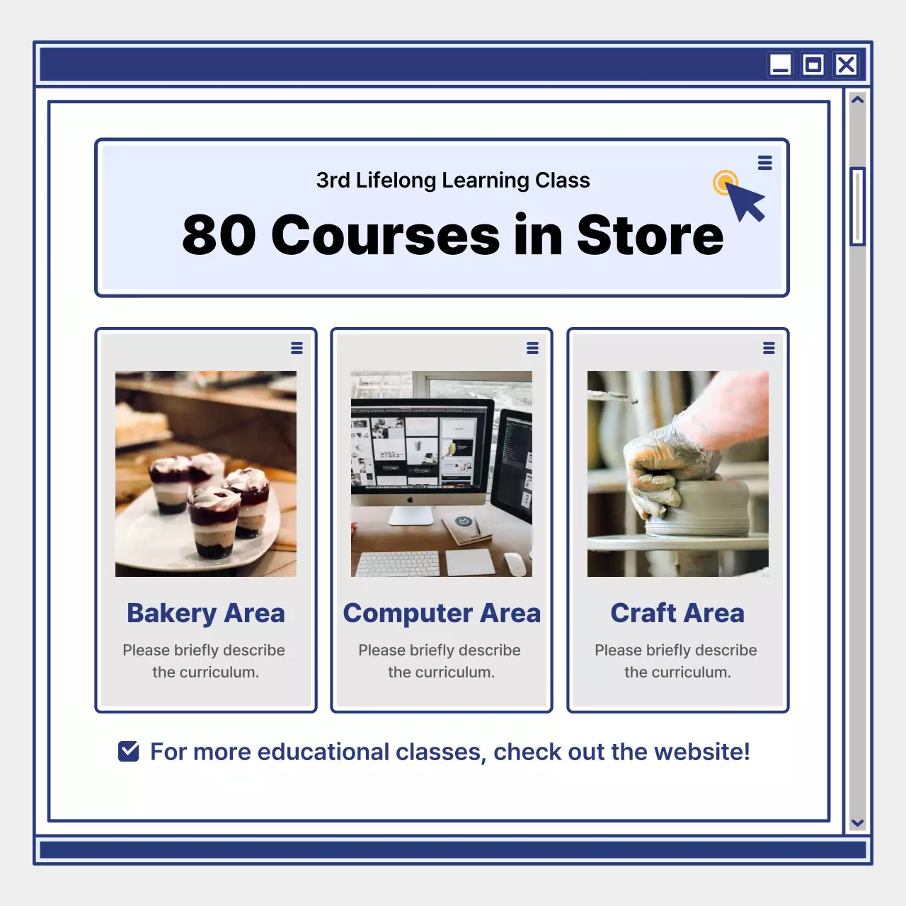 Blue Modern Education Promotion Instagram Carousel