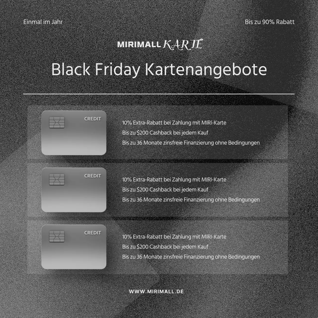 Werben Sie für einen minimalistischen Black Friday in Schwarz und Grau