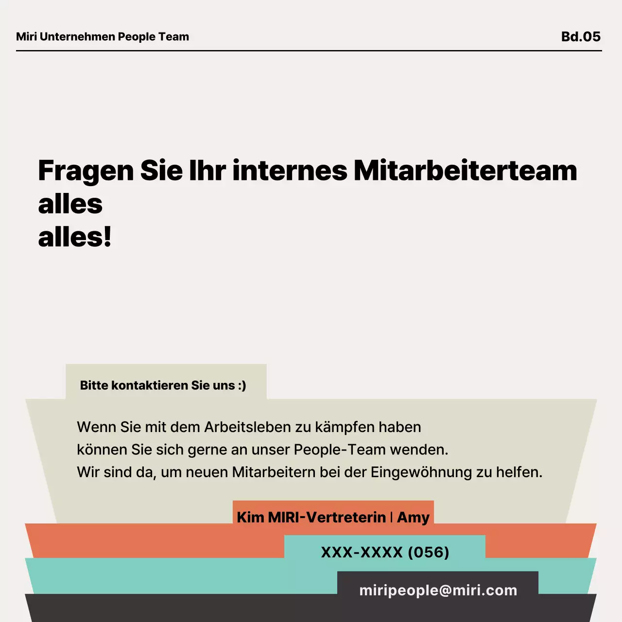 Modernes Einführungsmaterial für neue Mitarbeiter in Orange und Mint