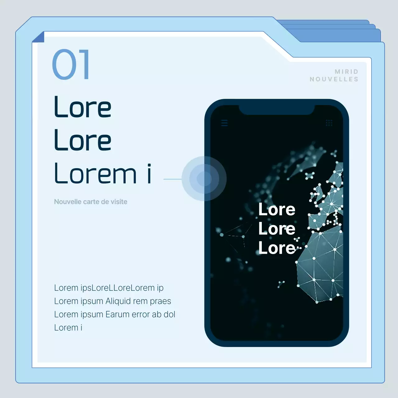 Cartes marketing modernes en bleu clairNewsTutorials