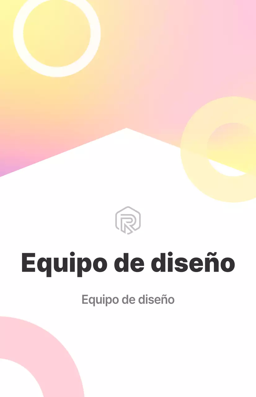 Un cartel de presentación del departamento de diseño limpio, blanco y codificado por colores