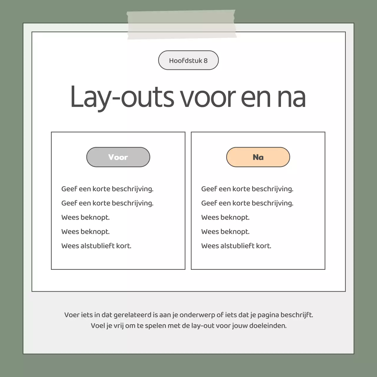 Een eenvoudige kaki en witte zakelijke elevator pitch