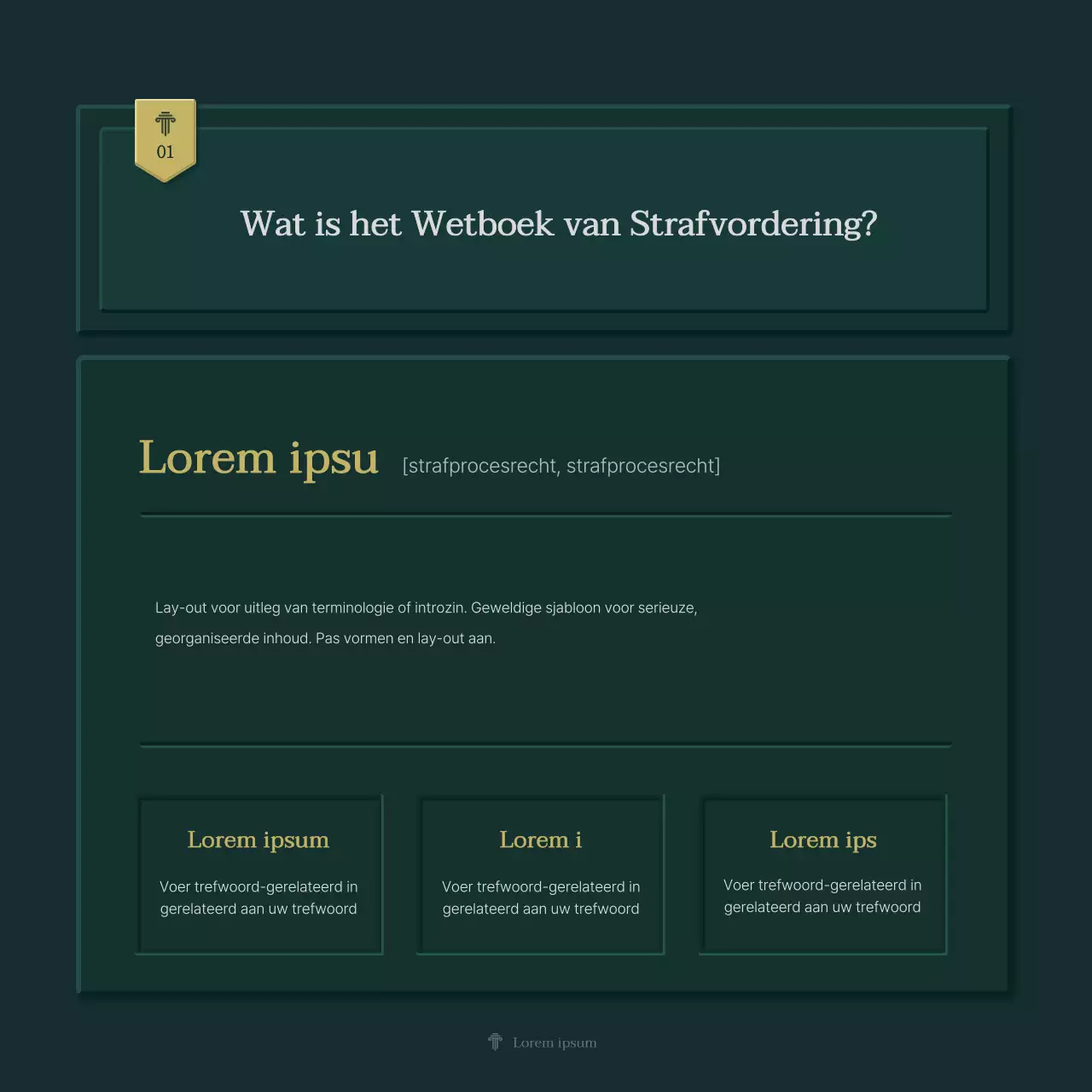 Eenvoudig bedrijfsprofiel in groen en geel