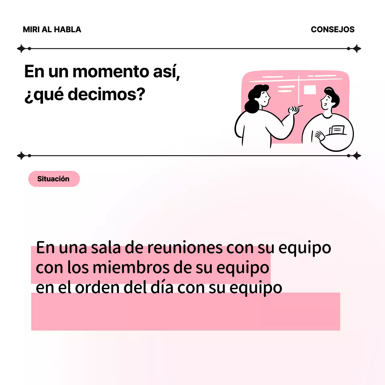 Material didáctico de inglés comercial minimalista en rosa y blanco