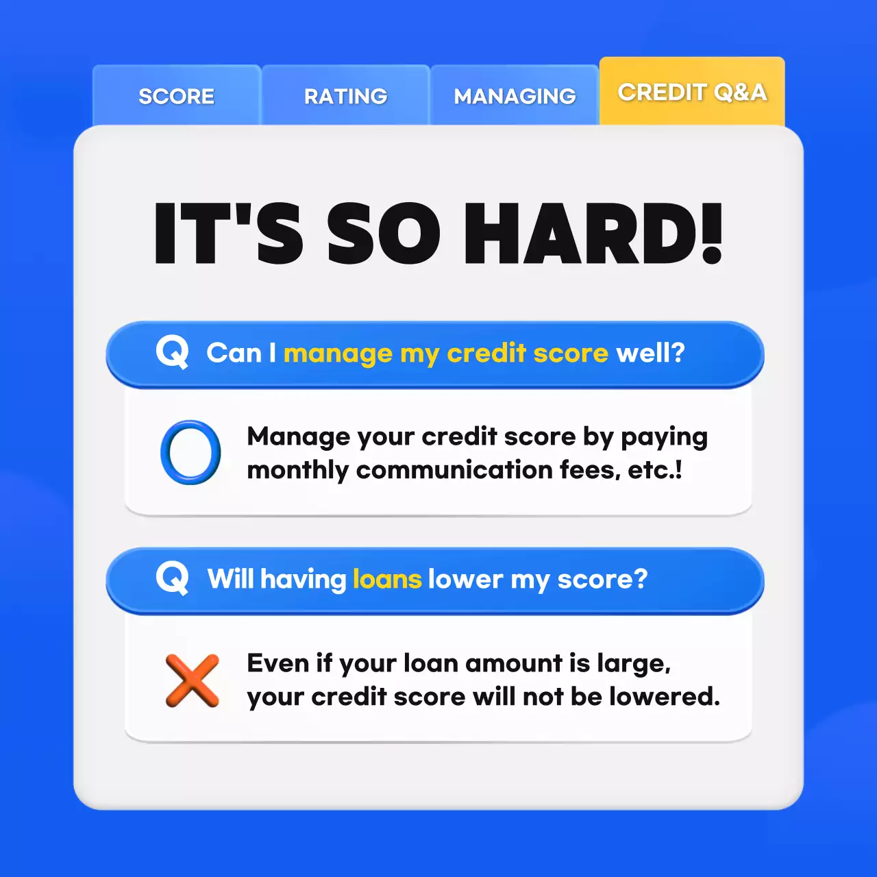 Blue Modern Credit Guide Instagram Carousel
