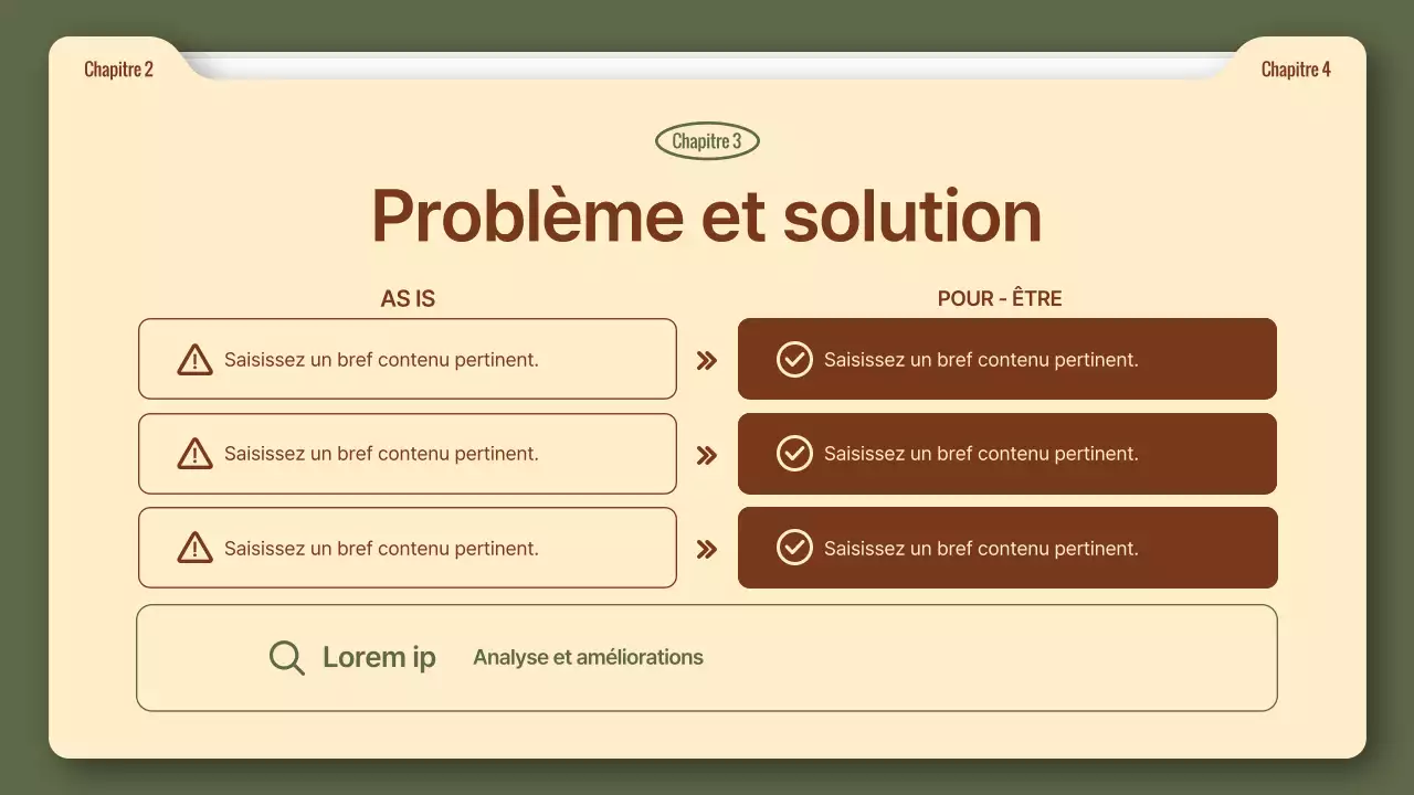 Un rapport d'activité simple en kaki et marron