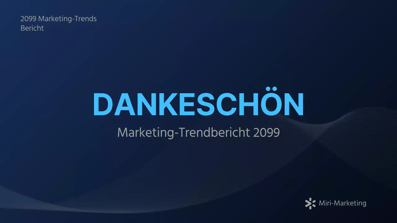 Ein moderner Marketingbericht in Marineblau und Weiß