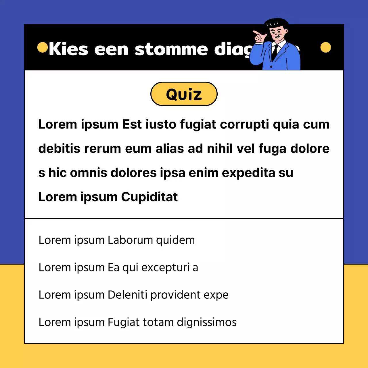 Blauw-Geel's Sicko Testenquête