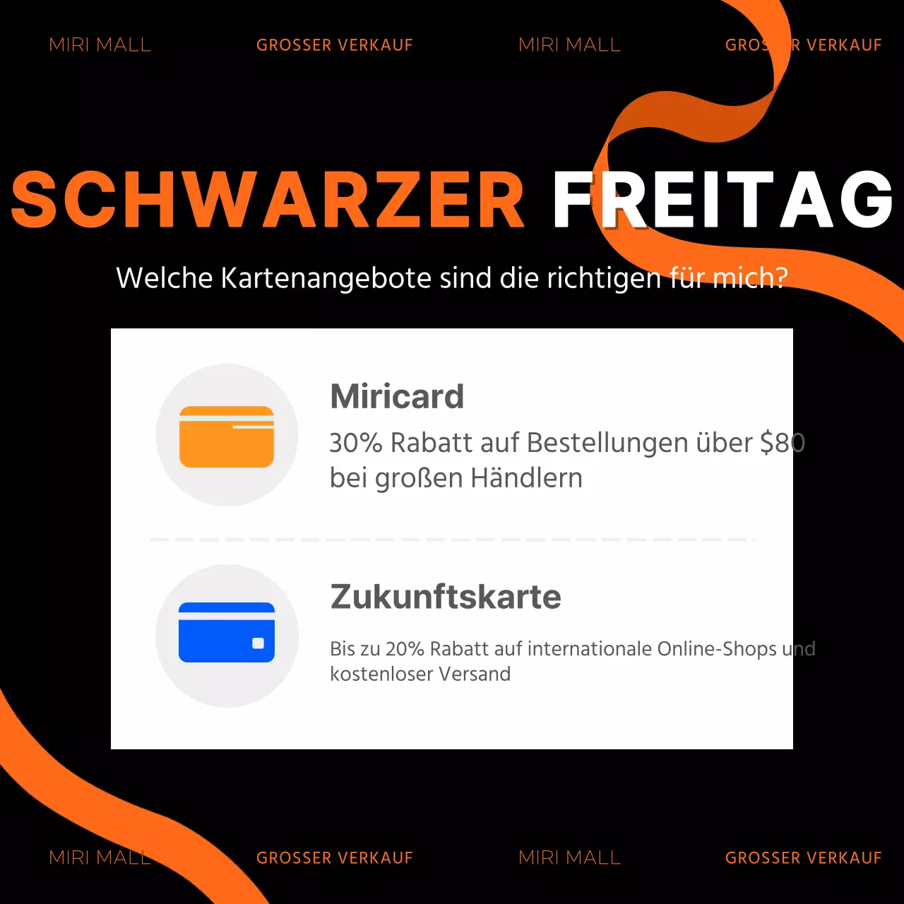 Trendige Black Friday-Anzeigen in Schwarz und Rot