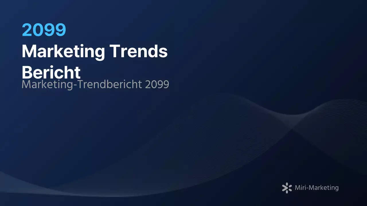 Ein moderner Marketingbericht in Marineblau und Weiß