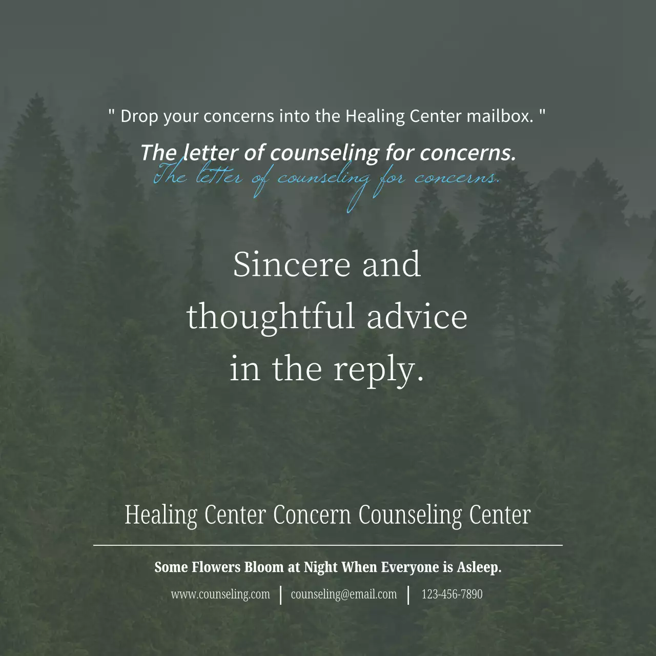 Green Minimal Counseling Promotion Social Media Post