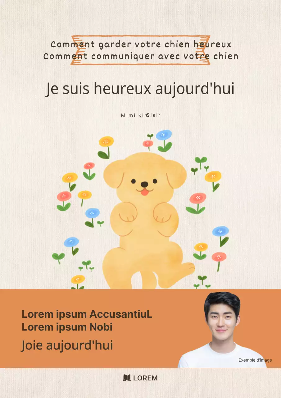 Couverture de livre simple pour animaux de compagnie orange