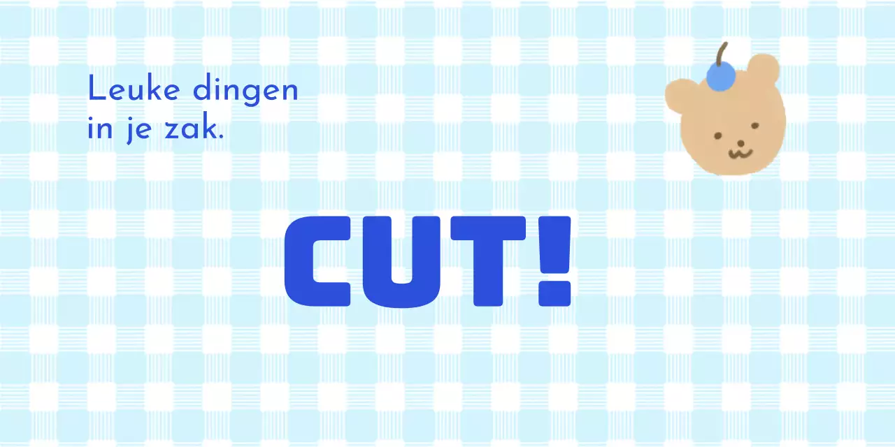 Geruit en schattig karakter merchandise kopspijker