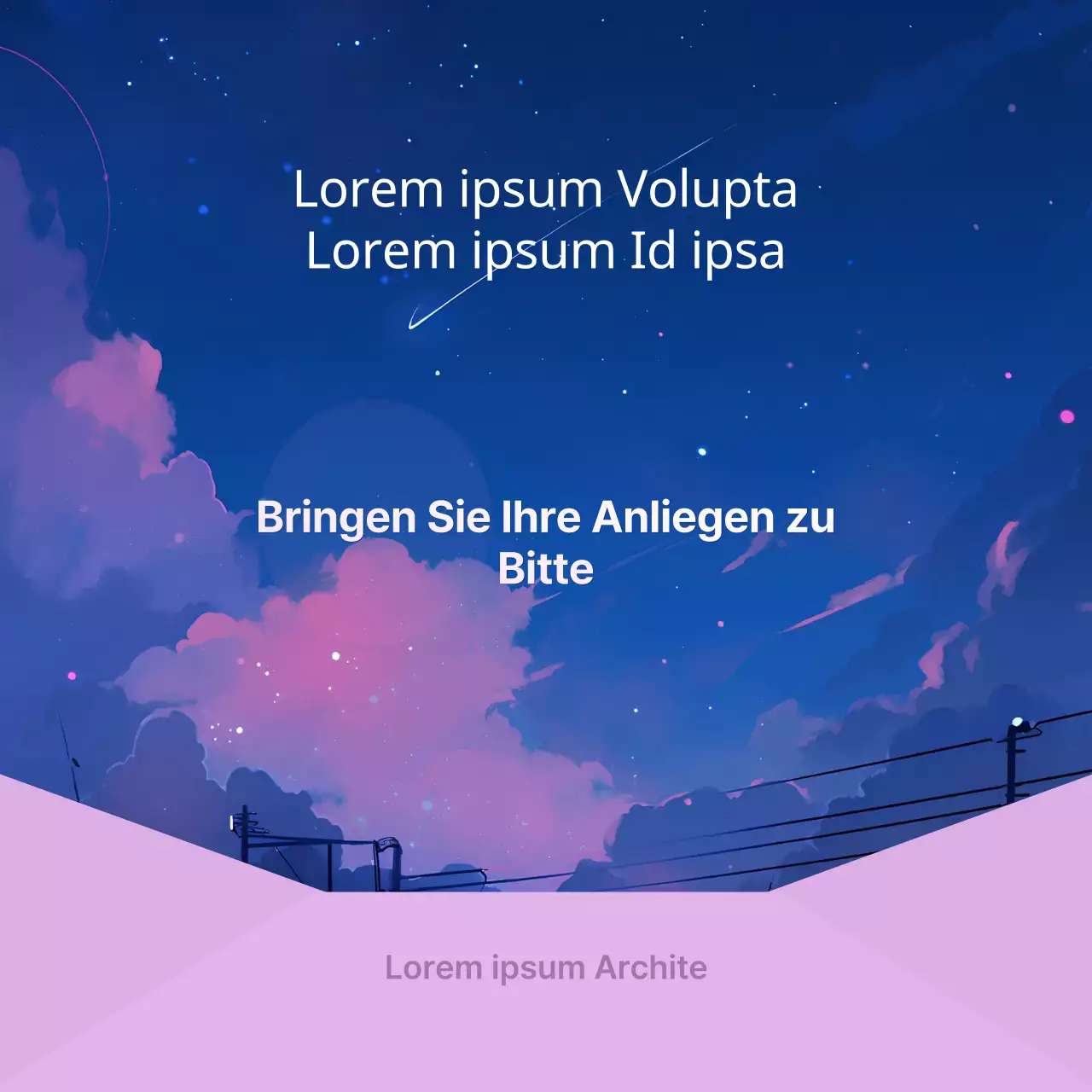 Förderung der Beratung in den Trendfarben Marineblau und Lila