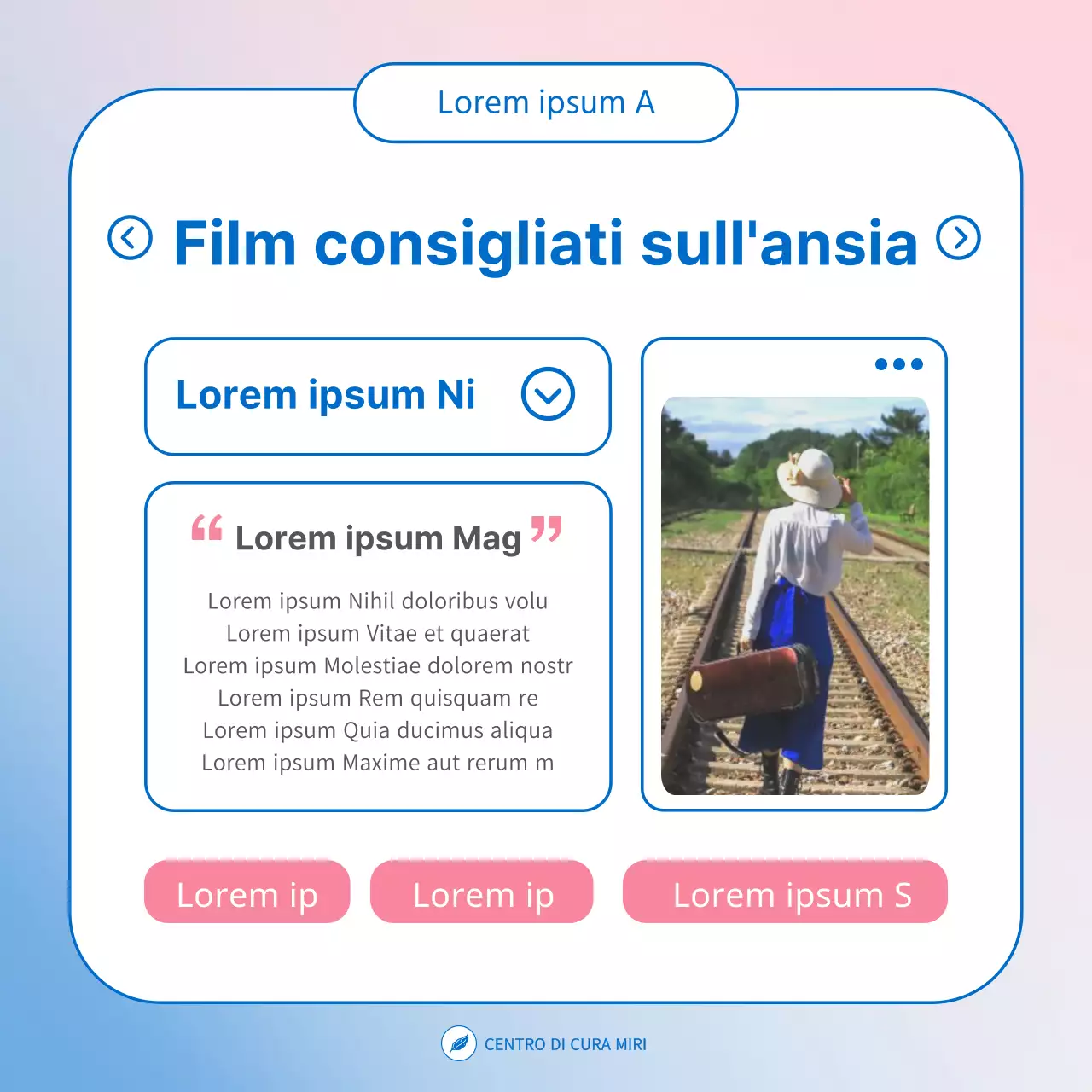 Una semplice guida azzurra e rosa alla linea telefonica di assistenza