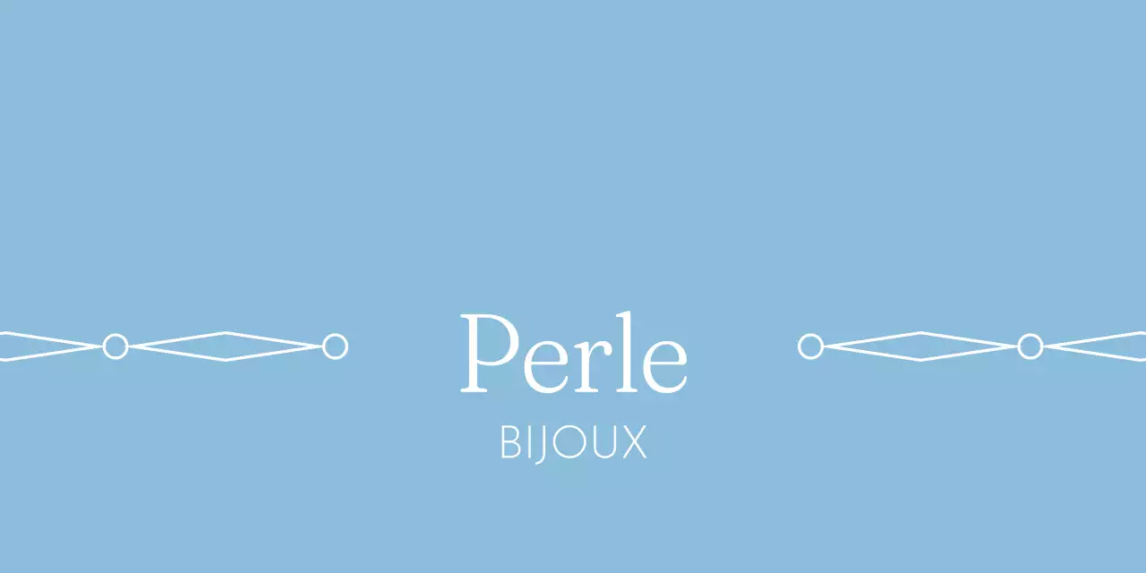 Marque de bijouterie bleu clair pour l'en-tête de produit