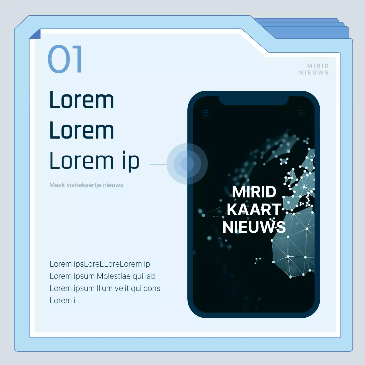 Moderne marketingkaarten in lichtblauwNieuwsTutorials