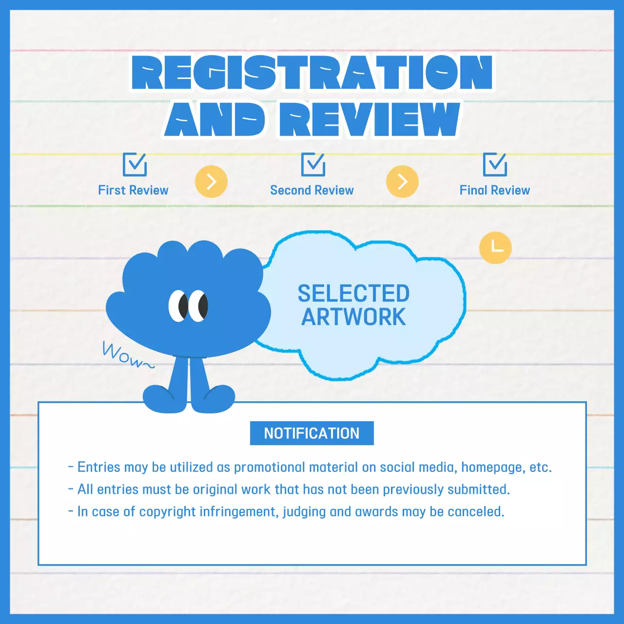 Blue Retro Character Competition Event Instagram Carousel