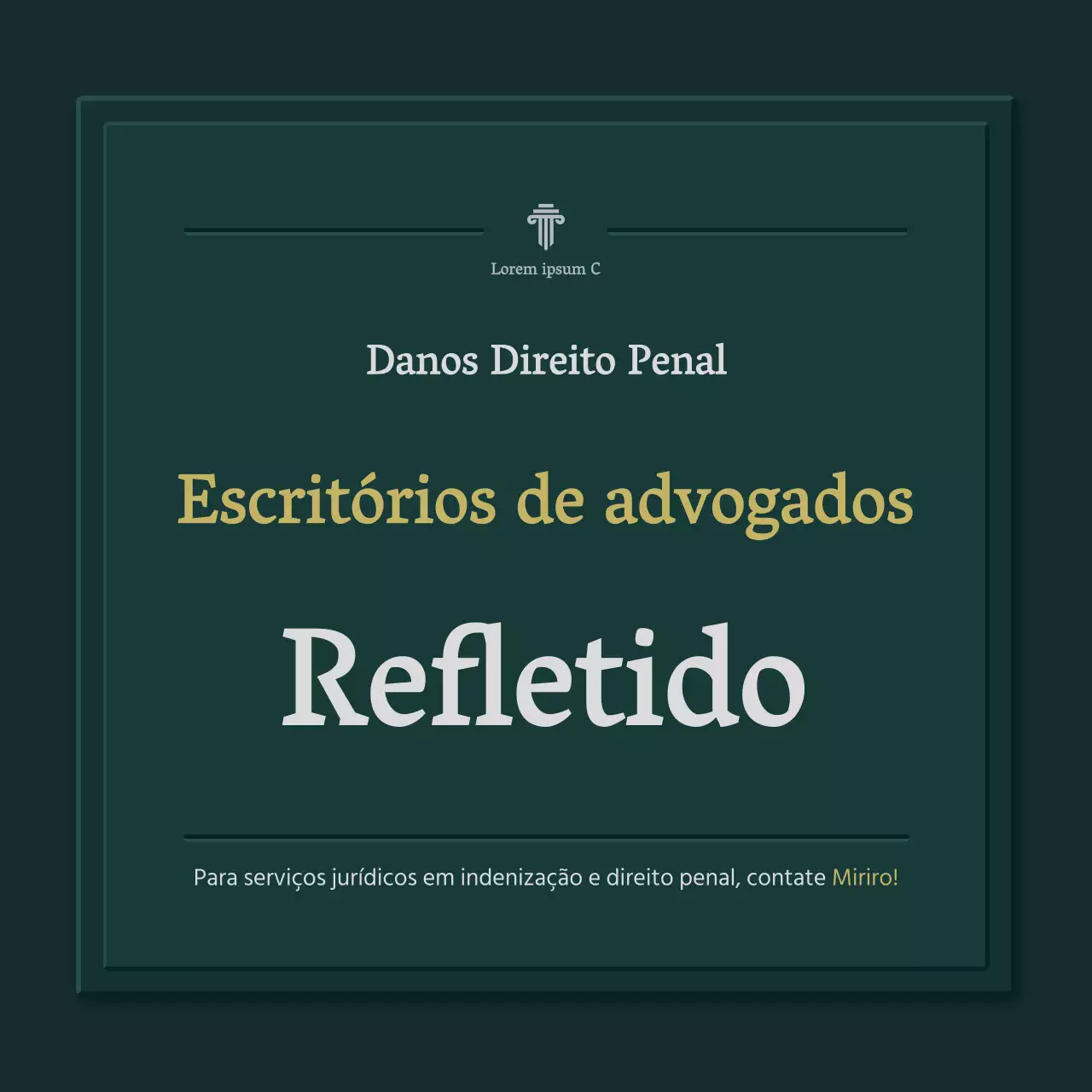 Perfil simples de uma sociedade de advogados em verde e amarelo