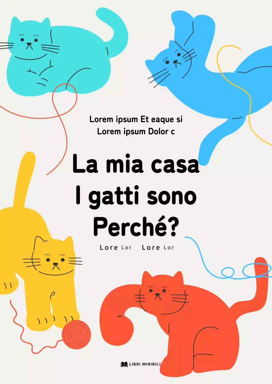 Copertina minimalista per animali domestici in rosso e menta
