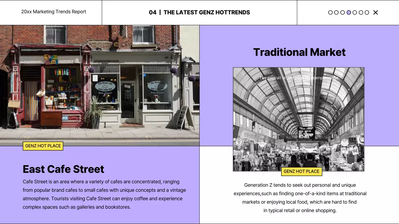 퍼플 모던 마케팅 보고서 프레젠테이션