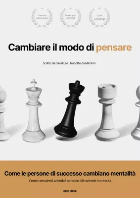 Libro di auto-aiuto con un moderno design a scacchiera in oro monocromatico