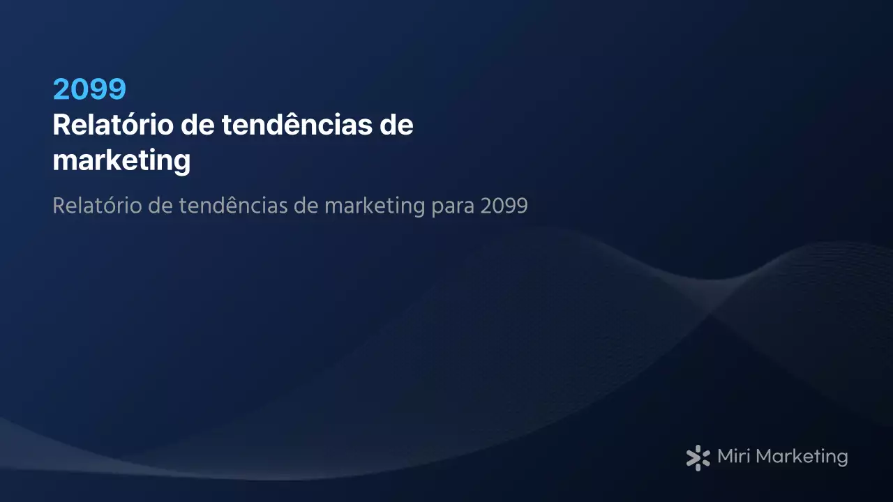 Um relatório de marketing moderno em azul-marinho e branco