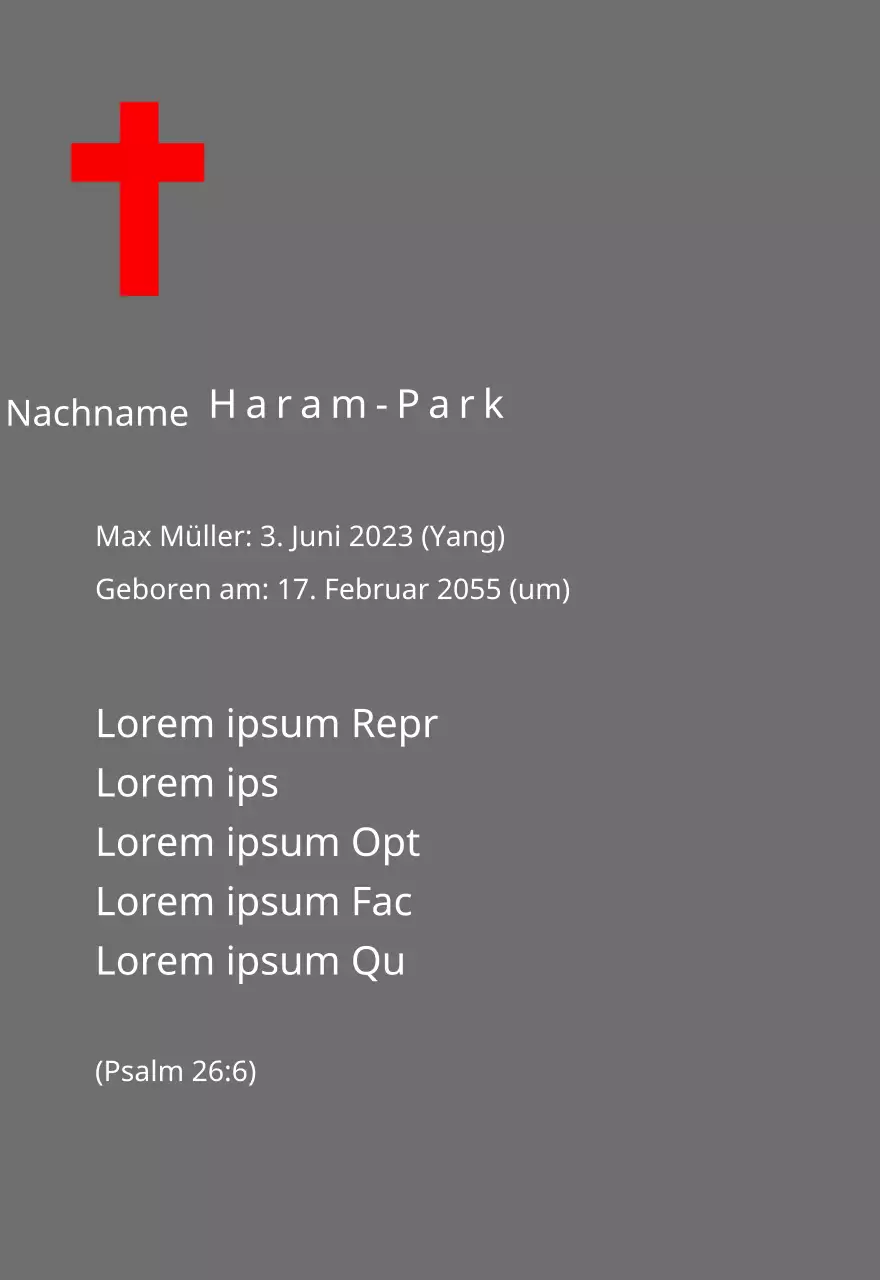 Christliche oder katholische Grabtafeln mit biblischen Versen