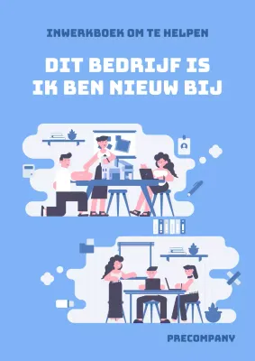 Lichtblauwe minimalistische bedrijfsinitiatiegids voor boekomslag