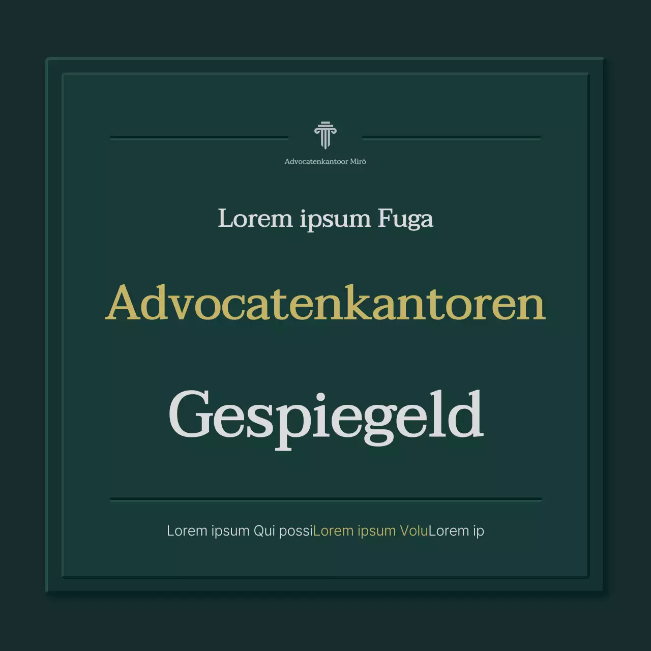 Eenvoudig bedrijfsprofiel in groen en geel