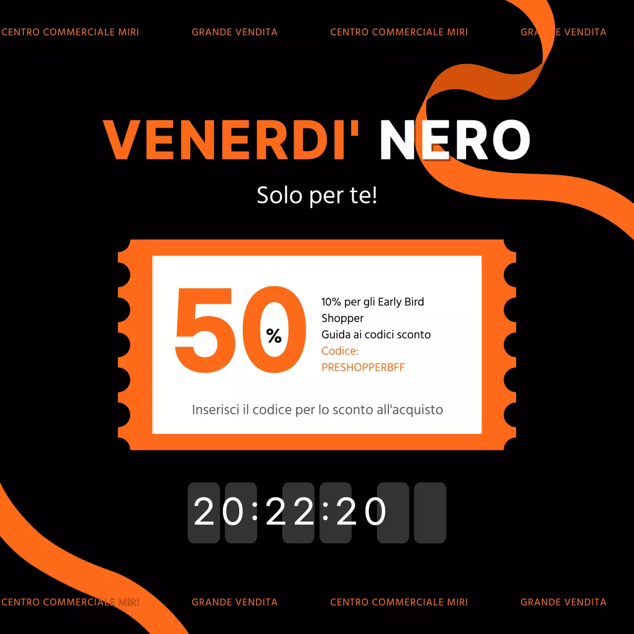 Annunci trendy del Black Friday in nero e rosso