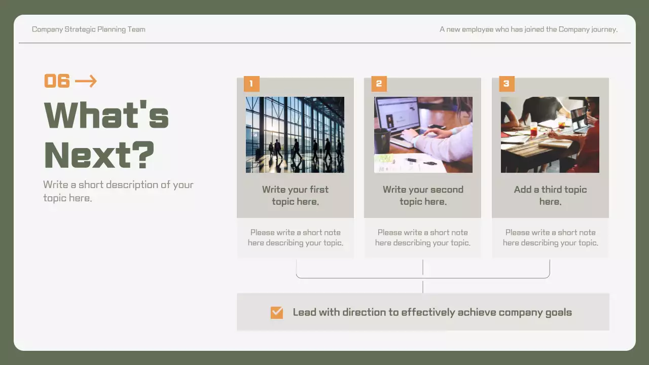 Apresentação de introdução ao funcionário da Green Simple