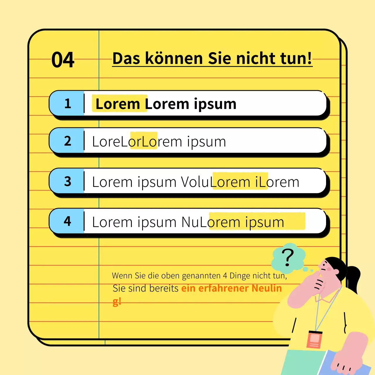 Einfache und trendige Tipps für neue Mitarbeiter in den Farben Gelb und Hellblau Schulungsunterlagen