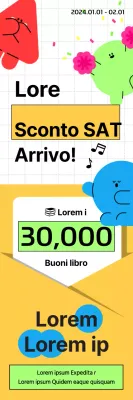 Vendita di libri per il test d'ammissione con un tocco di allegria