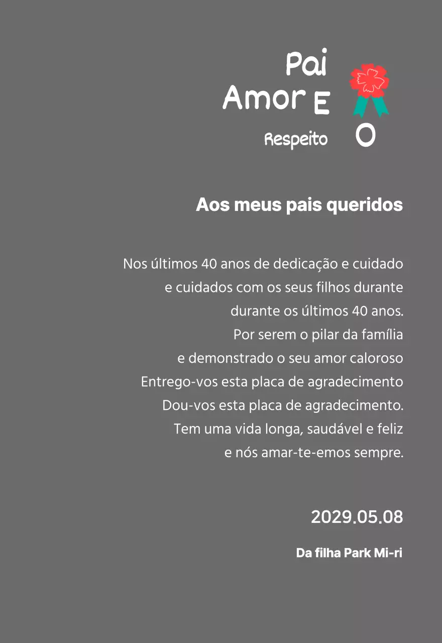 Caligrafia do Dia da Mãe com ilustração de cravos vermelhos