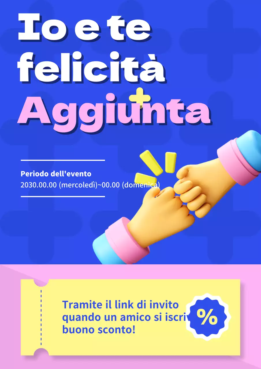 Semplici coupon in blu e rosa per promuovere un evento di vendita
