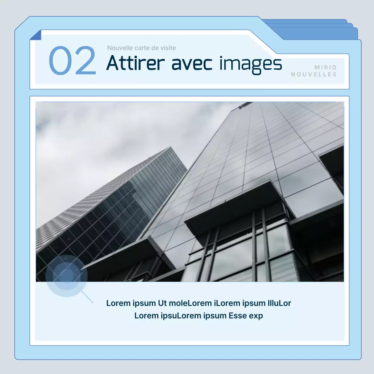 Cartes marketing modernes en bleu clairNewsTutorials