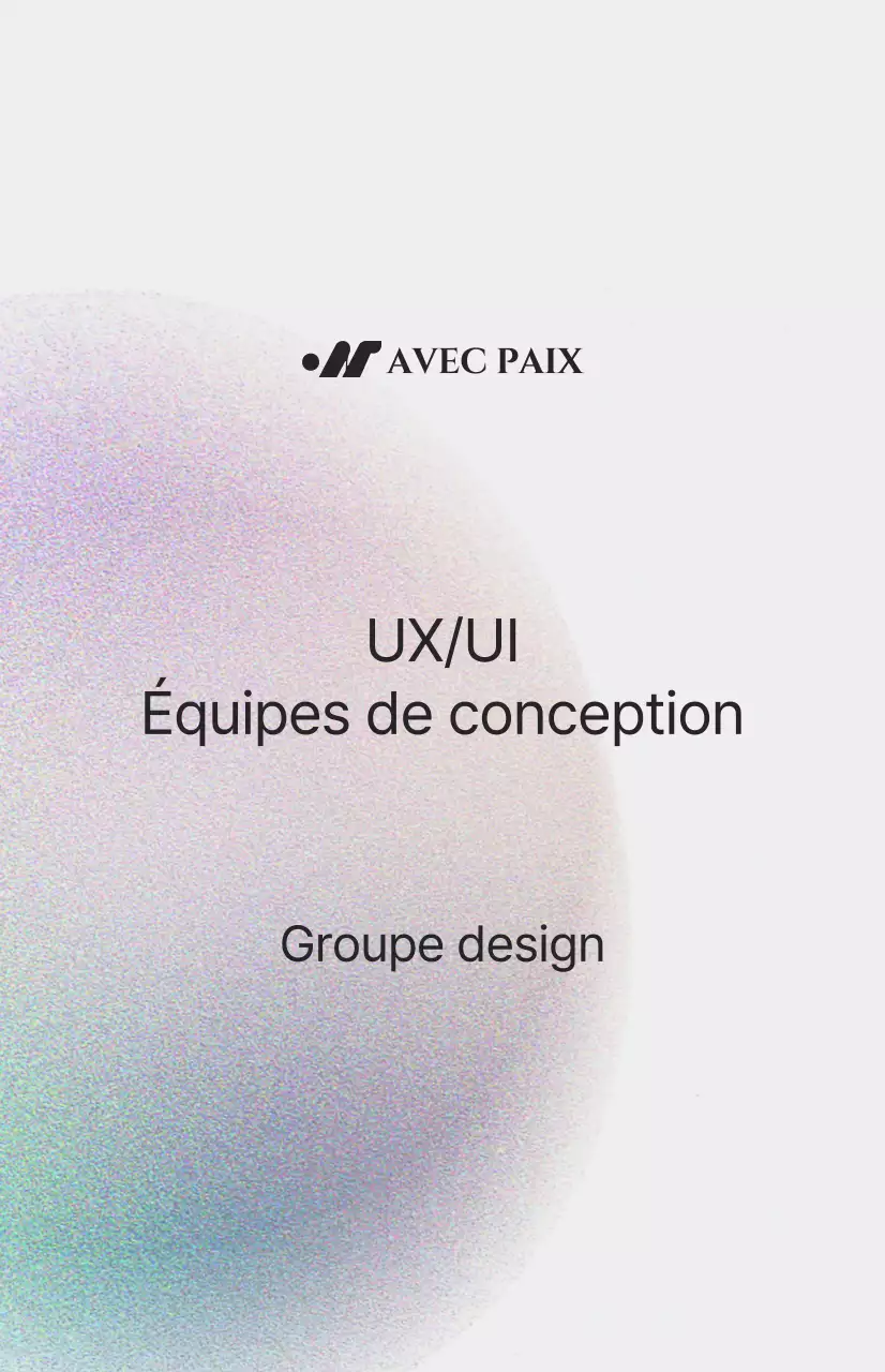 Introduction simple d'un département avec une illustration de bruit en couleur sur un fond blanc cassé