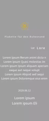 Line Flower's Listing Konzept Dankeschön-Plakette