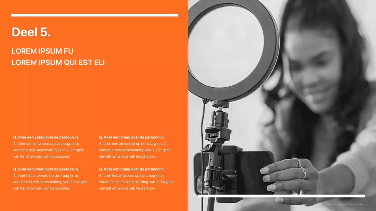 Rapport over moderne marketingtrends in oranje