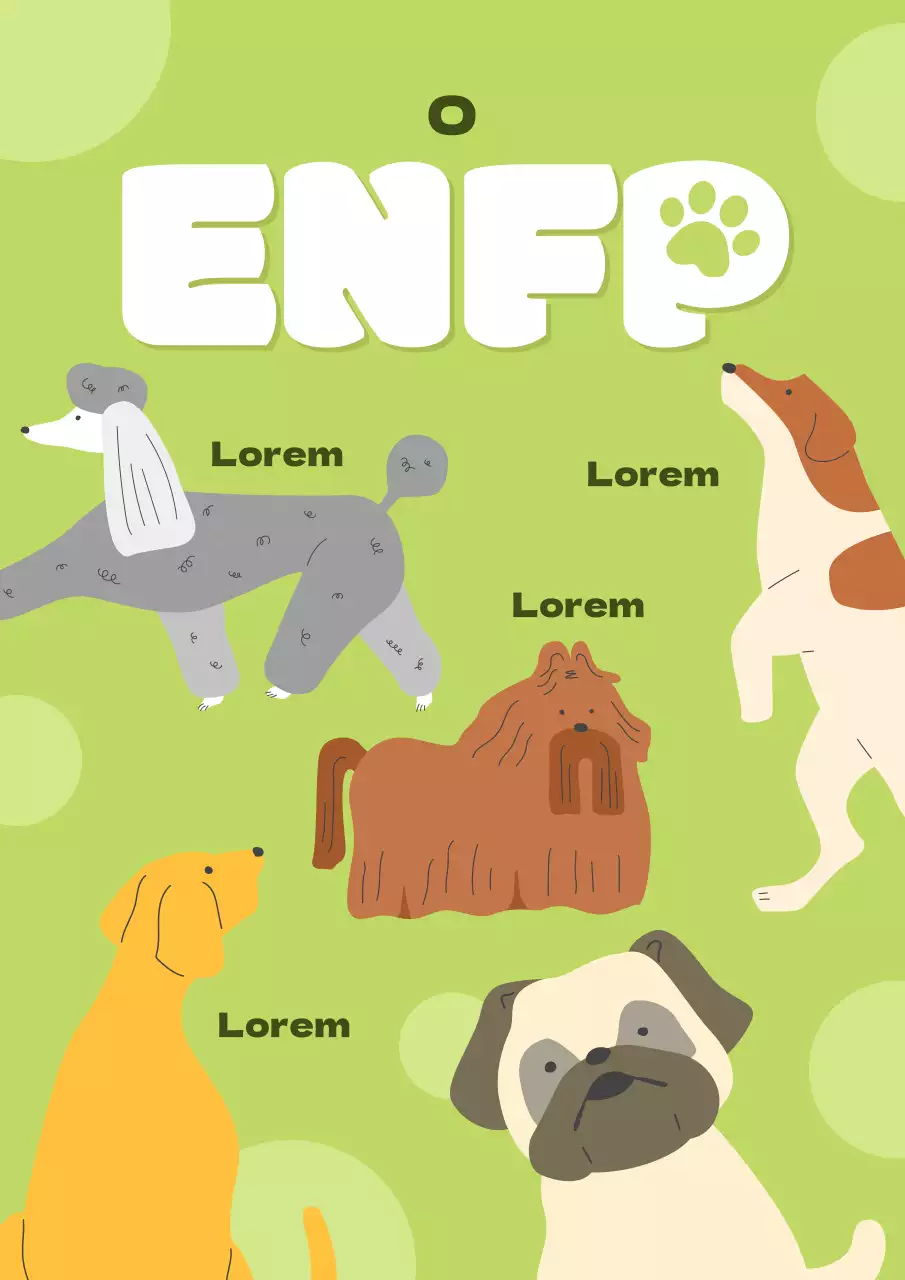 Promova a sua personalidade MBTI com um cachorrinho kitsch em verde lima