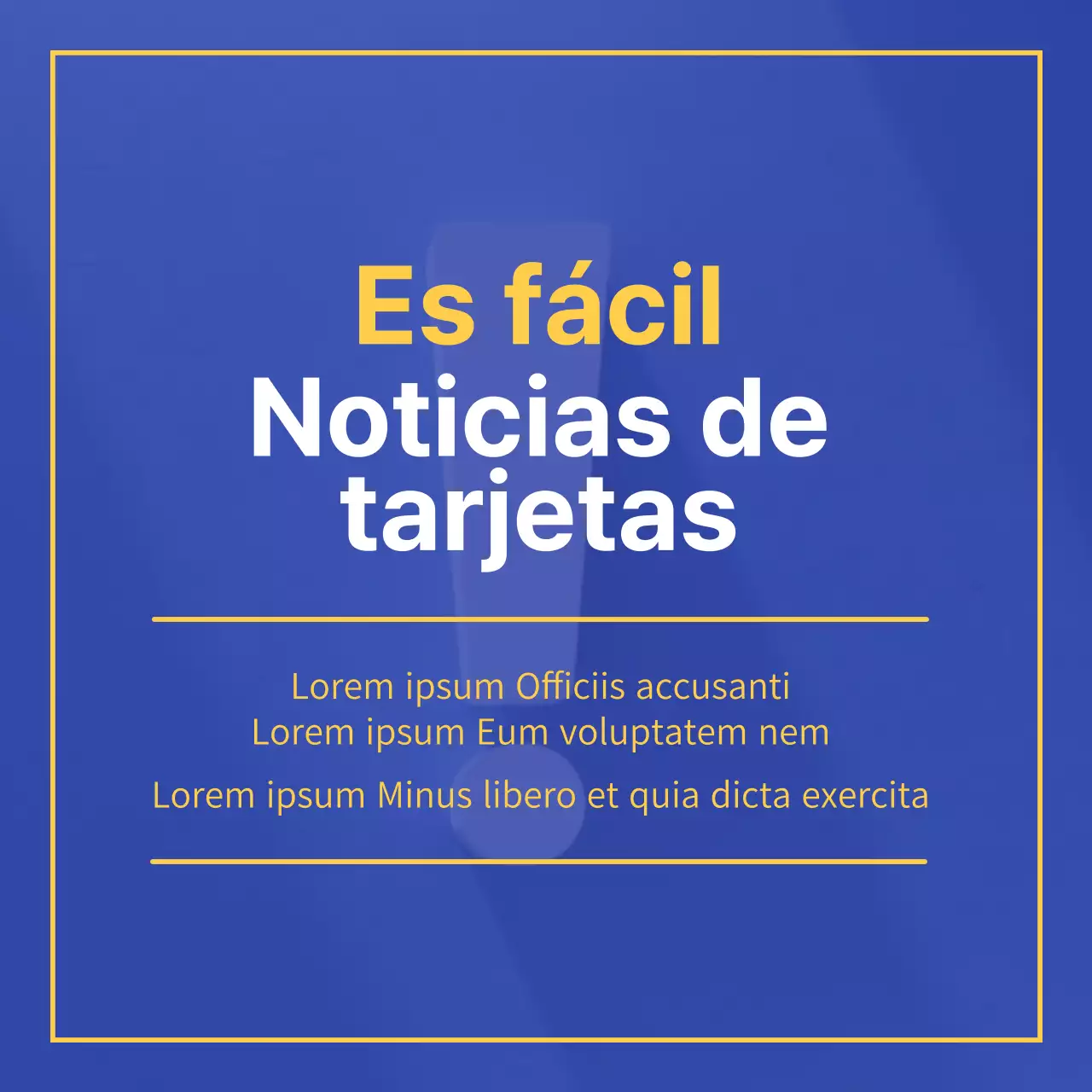 Un sencillo anuncio guía de marketing en azul y amarillo